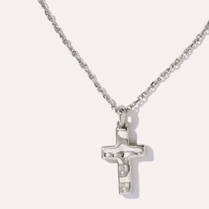Kendra Scott Cross Pendant Necklace in Silver-NWT